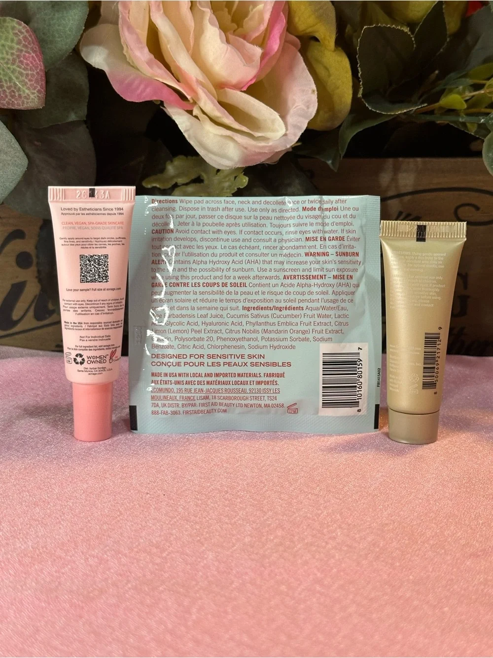 First Aid Beauty + Goldfaden MD + Sonage Skincare Travel Size Trio